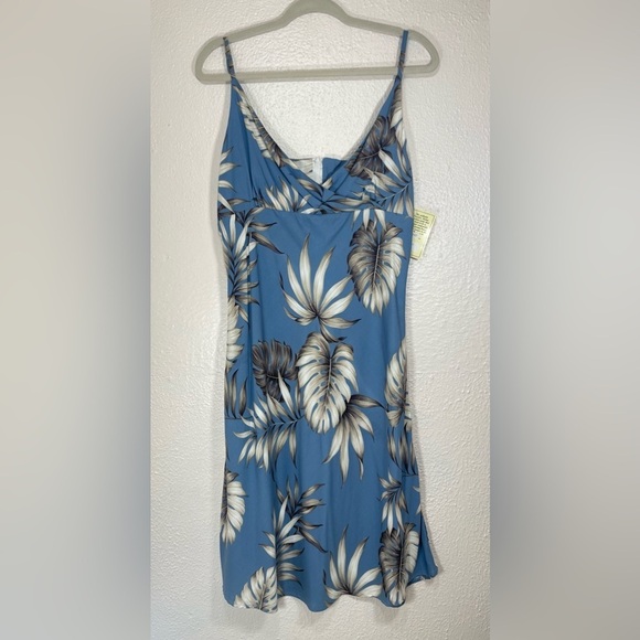 Paradise Motion Hawaiian Leaf Print Sleeveless Dress Women’s 2XL Made in Hawaii - Picture 1 of 14